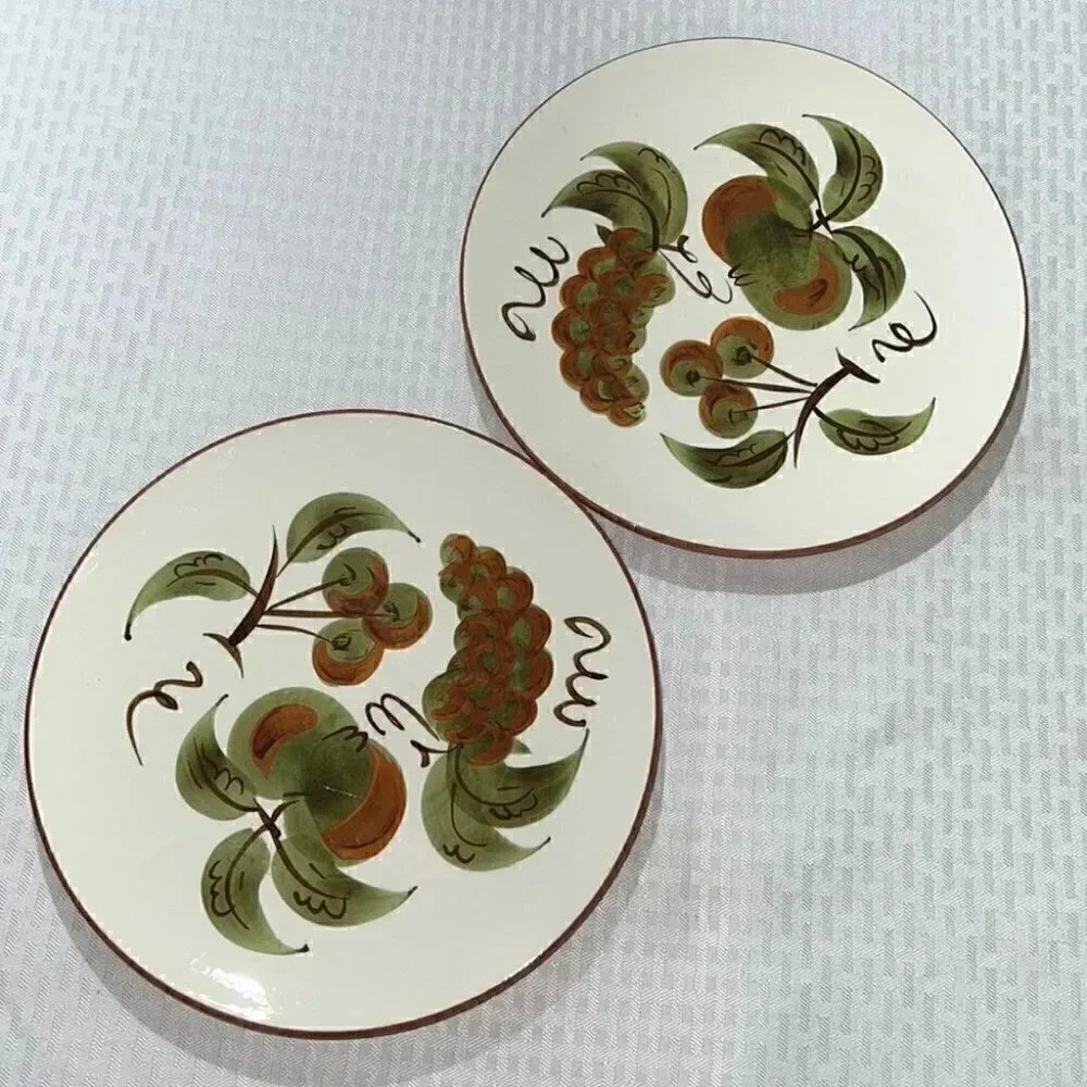 Vintage Stangl Dinner Plates 10"โ Set of Two Orchard Song